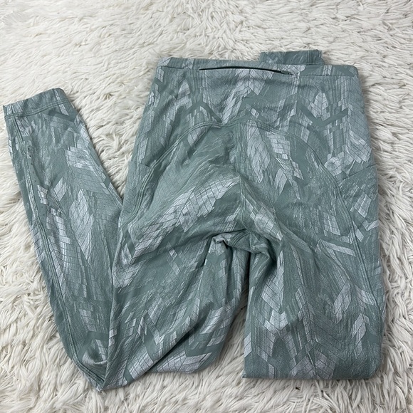 Lululemon Swift Speed High-Rise Tight 25" Reverberate Chevron Jacquard Silver Bl - Picture 5 of 7